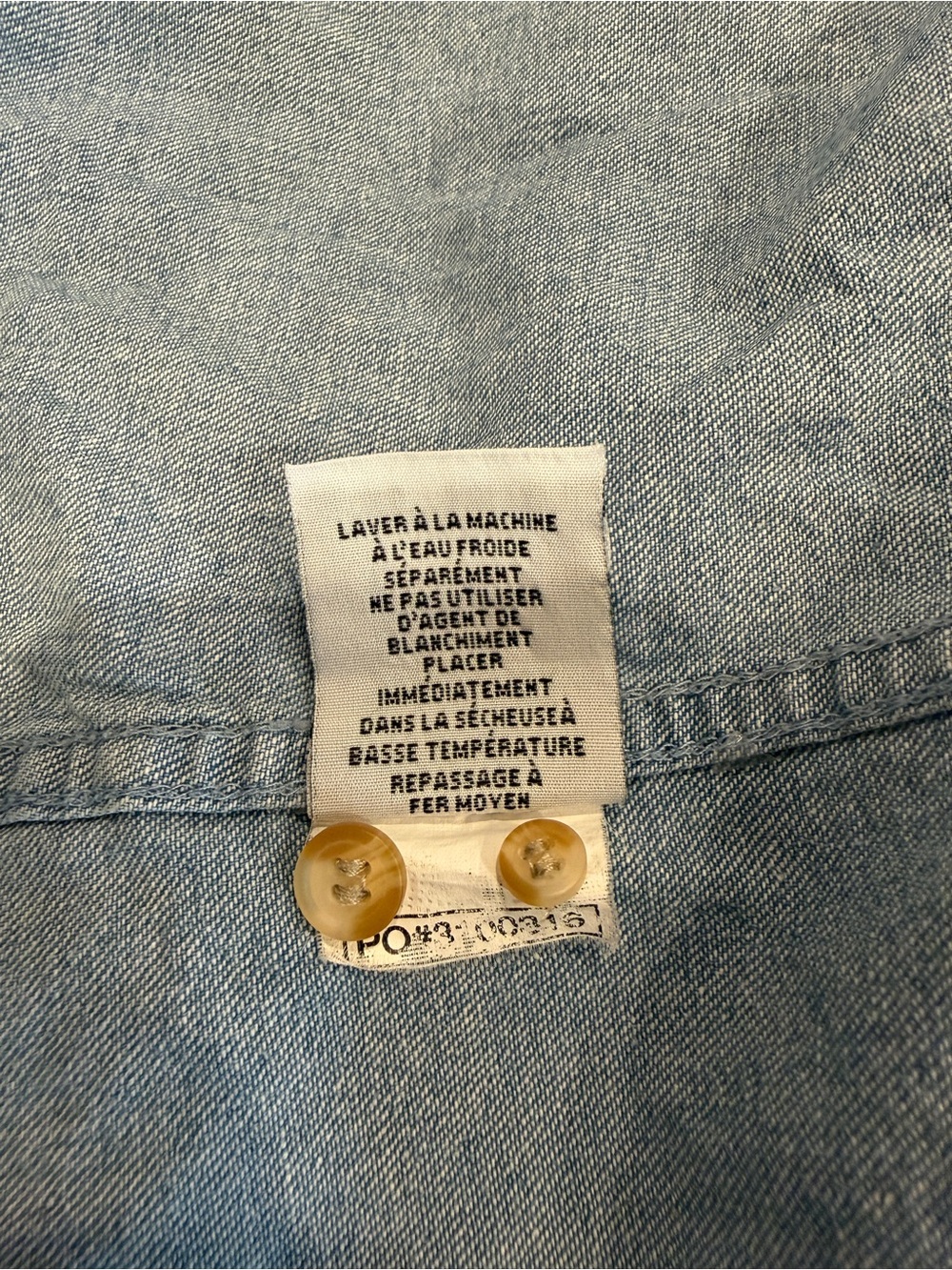 Vintage Denim Button Down with U of C and Alberta Patches Womens L - Picture 11 of 14